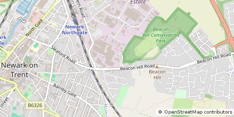 Map of Newark, Nottinghamshire