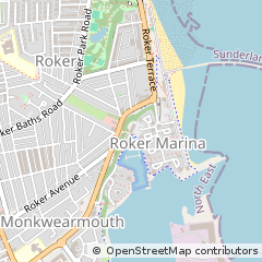 Map of Sunderland, Tyne & Wear