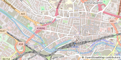 Map of Leeds, West Yorkshire