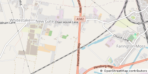 Map of Preston, Lancashire