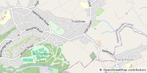 Map of Stoke on Trent, Staffordshire