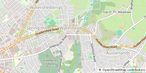 Map of Oldham, Lancashire
