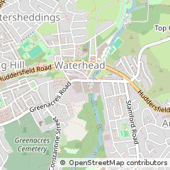 Map of Oldham, Lancashire