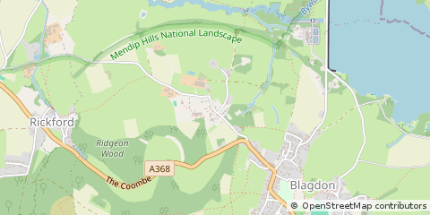 Map of Blagdon, Somerset