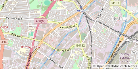 Map of Birmingham, West Midlands