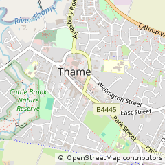 Map of Thame, Oxfordshire