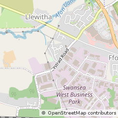 Map of Fforest-Fach, Swansea