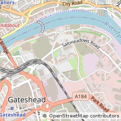 Map of Gateshead, Tyne & Wear