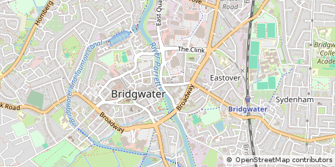 Map of Bridgwater, Somerset