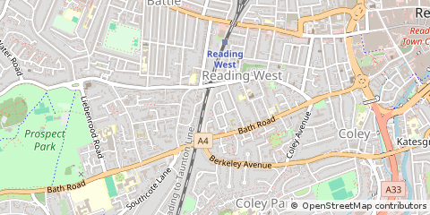 Map of Reading, Berkshire