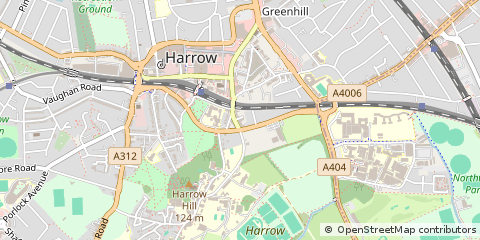 Map of Harrow, Middlesex