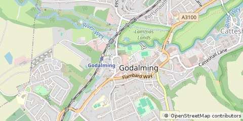 Map of Godalming