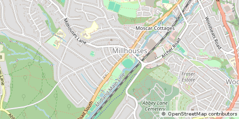 Map of Sheffield, S.yorks