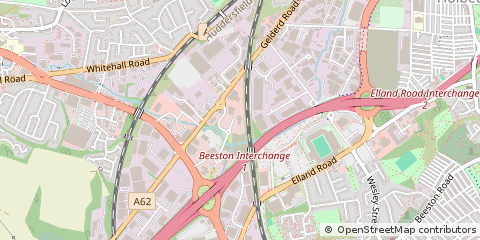 Map of Leeds, West Yorkshire