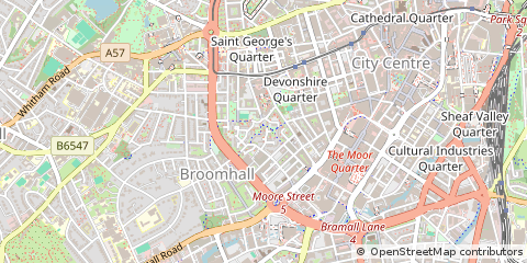 Map of Sheffield