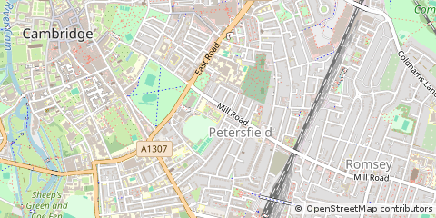 Map of Cambridge, Cambridgeshire