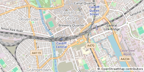 Map of Cardiff