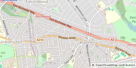 Map of Sidcup, Kent