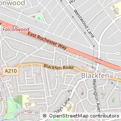Map of Sidcup, Kent