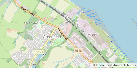 Map of Holywell, Clwyd