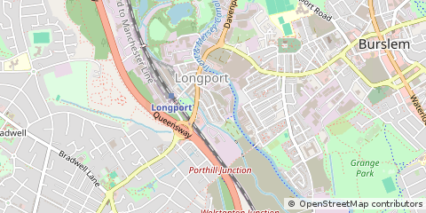Map of Stoke-on-Trent, Staffordshire