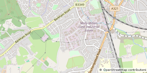 Map of Wokingham, Berkshire