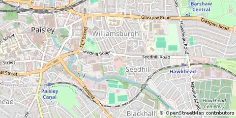Map of Paisley, Renfrewshire