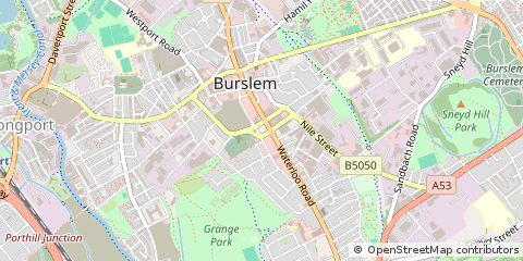 Map of Stoke-on-Trent
