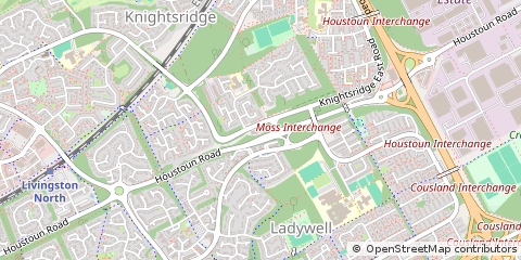 Map of Livingston, West Lothian