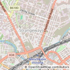 Map of Manchester, Lancashire