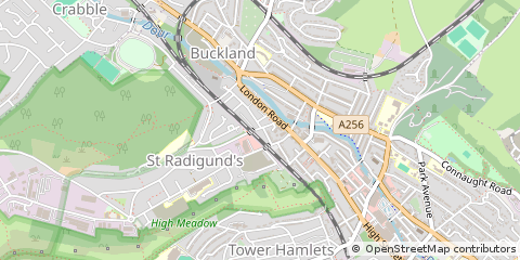 Map of Dover, Kent