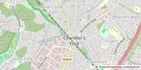 Map of Eastleigh, Hampshire