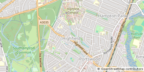 Map of Southampton, Hampshire