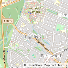 Map of Southampton, Hampshire
