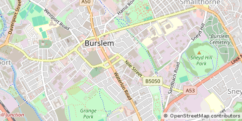 Map of Stoke-on-Trent, Staffordshire