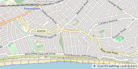 Map of Bournemouth, Dorset
