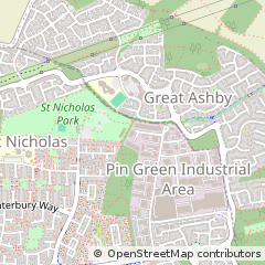 Map of Stevenage, Hertfordshire