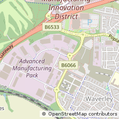 Map of Rotherham, South Yorkshire