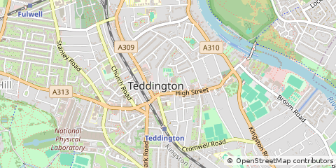 Map of Teddington, Middlesex