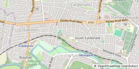 Map of Glasgow, Lanarkshire