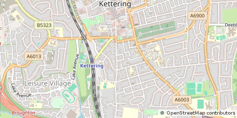 Map of Kettering, Northamptonshire