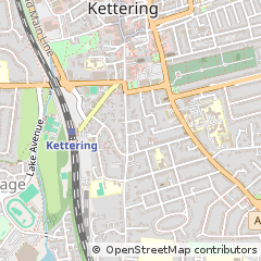 Map of Kettering, Northamptonshire