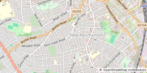 Map of Derby, Derbyshire