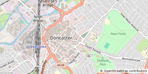 Map of Doncaster, West Yorkshire