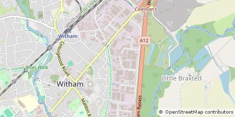 Map of Witham, Essex