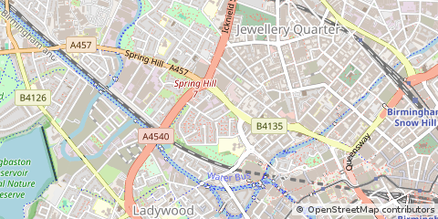 Map of Birmingham, West Midlands