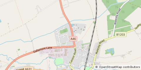 Map of Market Rasen, Lincolnshire