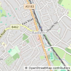 Map of Radlett, Hertfordshire