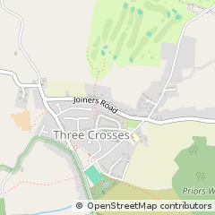 Map of Three Crosses, Swansea