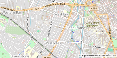 Map of Leicestet